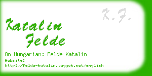 katalin felde business card